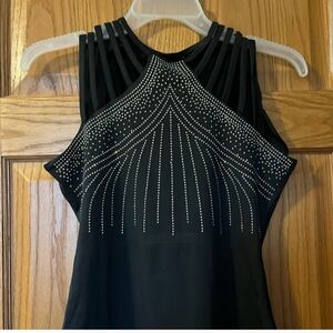 CBR Elegant Black Dress with Silver Accents